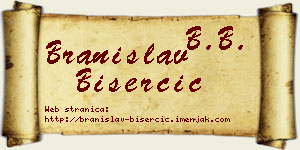Branislav Biserčić vizit kartica